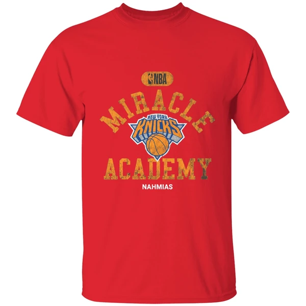 Timothee Chalamet Madison Square Garden Wearing New York Knicks Miracle Academy Nba Shirt - Image 6