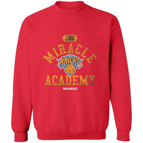 Timothee Chalamet Madison Square Garden Wearing New York Knicks Miracle Academy Nba Sweatshirt - Image 6
