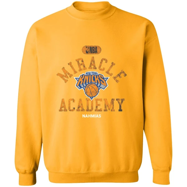 Timothee Chalamet Madison Square Garden Wearing New York Knicks Miracle Academy Nba Sweatshirt - Image 2
