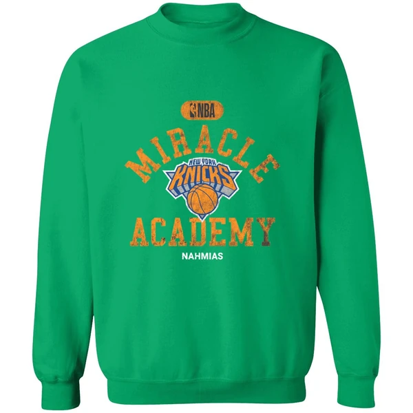 Timothee Chalamet Madison Square Garden Wearing New York Knicks Miracle Academy Nba Sweatshirt - Image 3