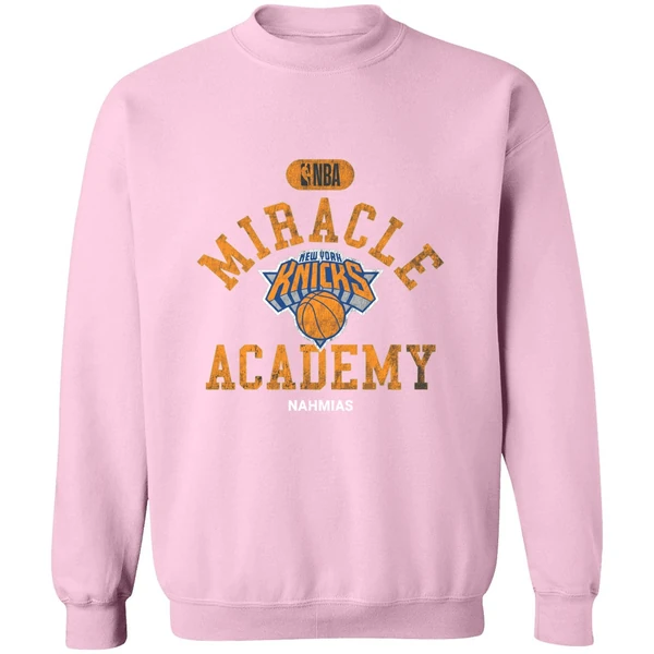 Timothee Chalamet Madison Square Garden Wearing New York Knicks Miracle Academy Nba Sweatshirt - Image 5
