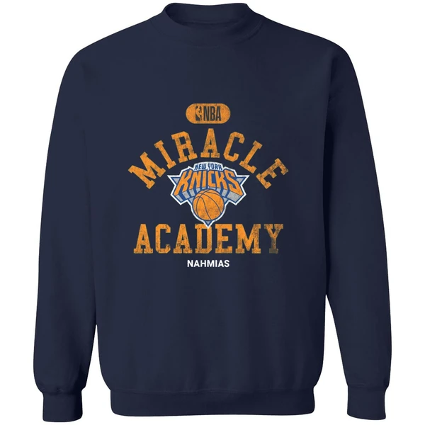 Timothee Chalamet Madison Square Garden Wearing New York Knicks Miracle Academy Nba Sweatshirt