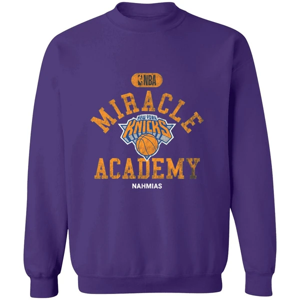 Timothee Chalamet Madison Square Garden Wearing New York Knicks Miracle Academy Nba Sweatshirt - Image 7