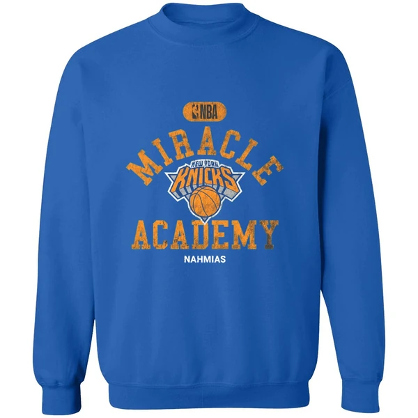 Timothee Chalamet Madison Square Garden Wearing New York Knicks Miracle Academy Nba Sweatshirt - Image 8