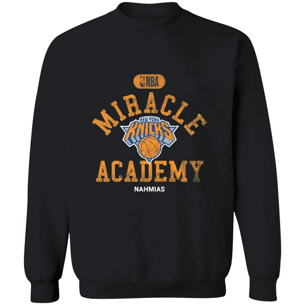 Timothee Chalamet Madison Square Garden Wearing New York Knicks Miracle Academy Nba Sweatshirt - Image 9