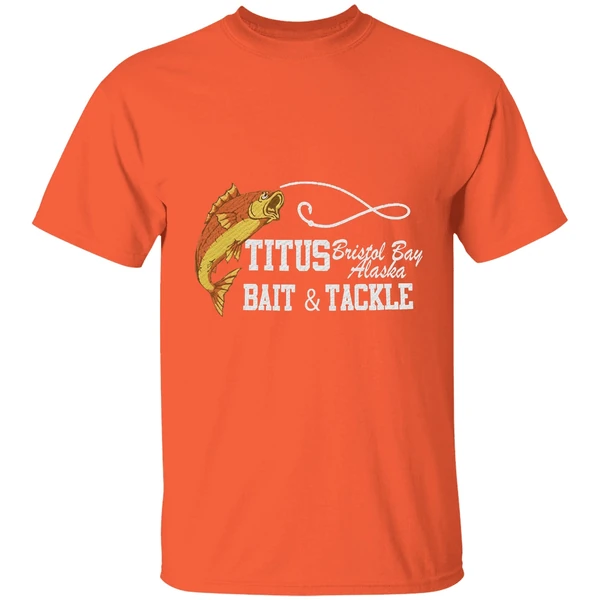 titus bait and tackle shirt orange