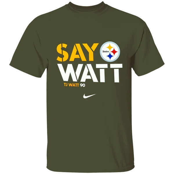 Tj Watt Pittsburgh Steelers Say Watt Shirt - Image 3