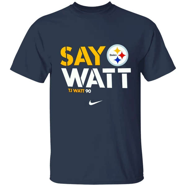 Tj Watt Pittsburgh Steelers Say Watt Shirt - Image 4