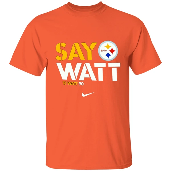 Tj Watt Pittsburgh Steelers Say Watt Shirt - Image 5