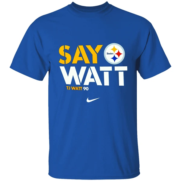 Tj Watt Pittsburgh Steelers Say Watt Shirt - Image 7