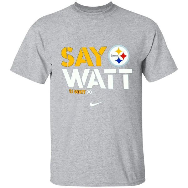 Tj Watt Pittsburgh Steelers Say Watt Shirt - Image 8