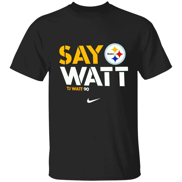 Tj Watt Pittsburgh Steelers Say Watt Shirt - Image 9