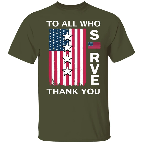 To All Who Serve Thank You Front Shirt - Image 3