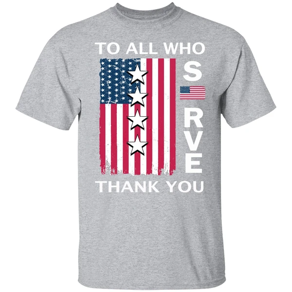 To All Who Serve Thank You Front Shirt - Image 8