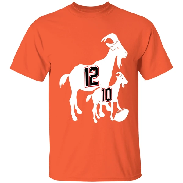 Tom Brady Goat 12 And Drake Maye Baby Goat 10 New England Patriots Football Shirt - Image 5