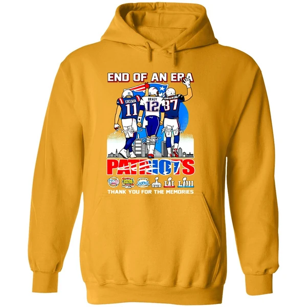 Tom Brady Julian Edelman And Rob Gronkowski End Of An Are New England Patriots Hoodie