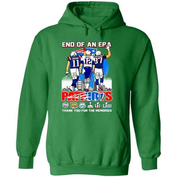 Tom Brady Julian Edelman And Rob Gronkowski End Of An Are New England Patriots Hoodie - Image 2