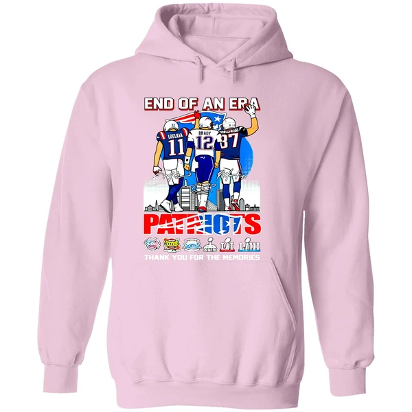 Tom Brady Julian Edelman And Rob Gronkowski End Of An Are New England Patriots Hoodie - Image 5