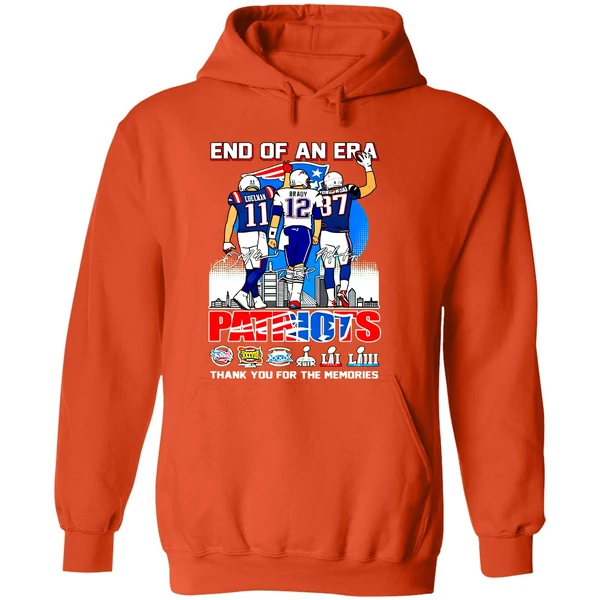 Tom Brady Julian Edelman And Rob Gronkowski End Of An Are New England Patriots Hoodie - Image 6
