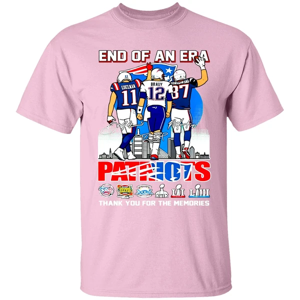 Tom Brady Julian Edelman And Rob Gronkowski End Of An Are New England Patriots Shirt Tom Brady Julian Edelman And Rob Gronkowski End Of An Are New England Patriots Shirt