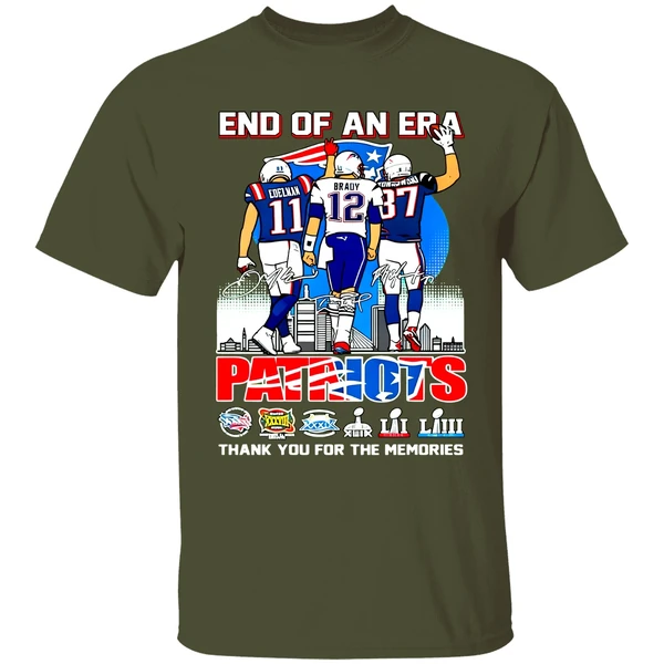 Tom Brady Julian Edelman And Rob Gronkowski End Of An Are New England Patriots Shirt - Image 3