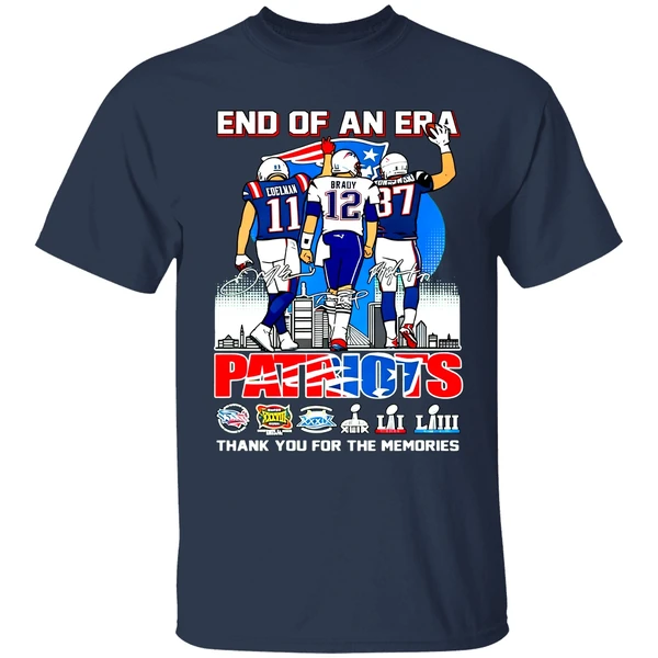 Tom Brady Julian Edelman And Rob Gronkowski End Of An Are New England Patriots Shirt - Image 4