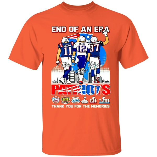 Tom Brady Julian Edelman And Rob Gronkowski End Of An Are New England Patriots Shirt - Image 5