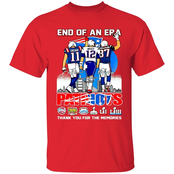 Tom Brady Julian Edelman And Rob Gronkowski End Of An Are New England Patriots Shirt - Image 6