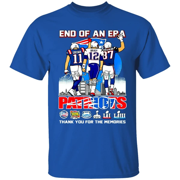 Tom Brady Julian Edelman And Rob Gronkowski End Of An Are New England Patriots Shirt - Image 7