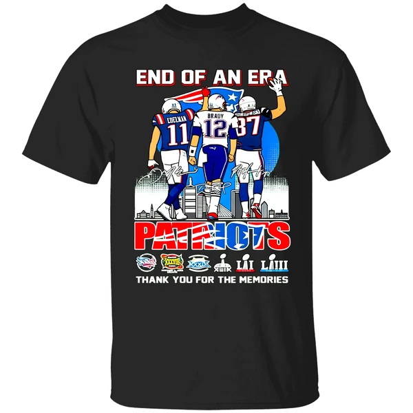 Tom Brady Julian Edelman And Rob Gronkowski End Of An Are New England Patriots Shirt - Image 8