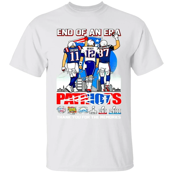 Tom Brady Julian Edelman And Rob Gronkowski End Of An Are New England Patriots Shirt - Image 9