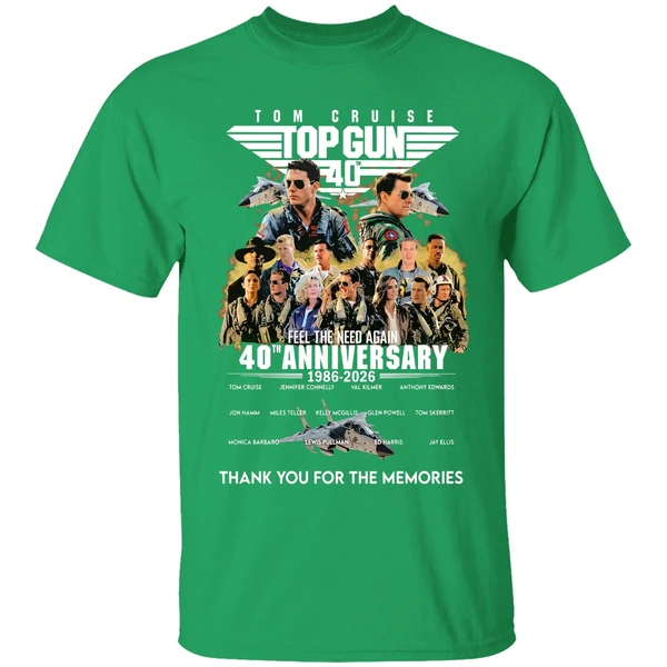 Tom Cruise Top Gun Feel The Need Again 40th Anniversary 1986 2026 Thank You For The Memories Shirt - Image 2