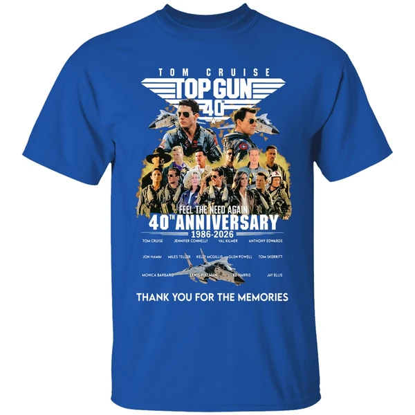 Tom Cruise Top Gun Feel The Need Again 40th Anniversary 1986 2026 Thank You For The Memories Shirt - Image 8