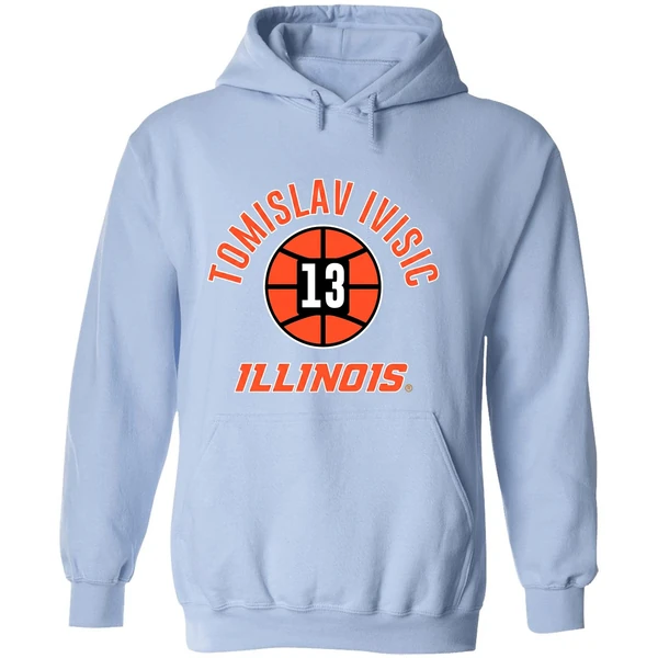 Tomislav Ivisic 13 Illinois Fighting Illini Basketball Hoodie - Image 4
