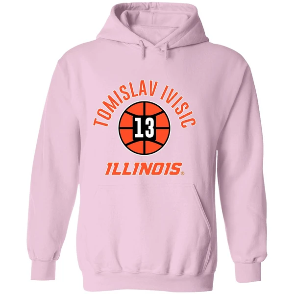 Tomislav Ivisic 13 Illinois Fighting Illini Basketball Hoodie - Image 5