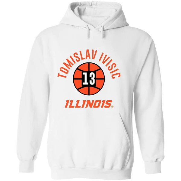 Tomislav Ivisic 13 Illinois Fighting Illini Basketball Hoodie - Image 8