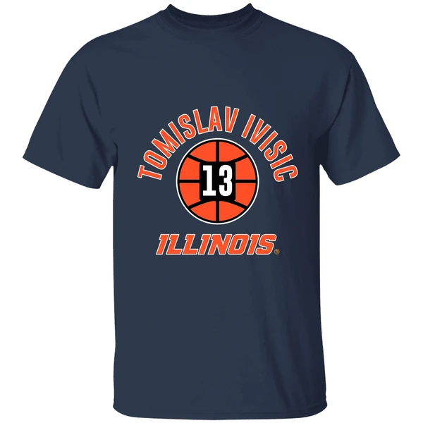 Tomislav Ivisic 13 Illinois Fighting Illini Basketball Shirt - Image 5