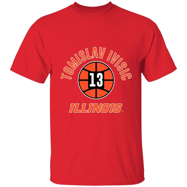 Tomislav Ivisic 13 Illinois Fighting Illini Basketball Shirt - Image 7