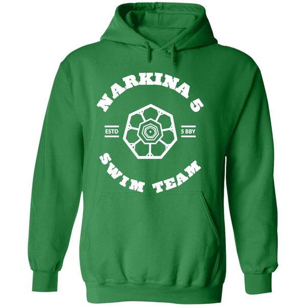 Tony Gilroy Wearing Narkina 5 Swim Team Estd 5 Bby Hoodie - Image 2
