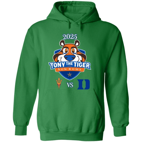 Tony The Tiger Sun Bowl 2025 Arizona State Sun Devils Vs Duke Blue Devils Hoodie - Image 2