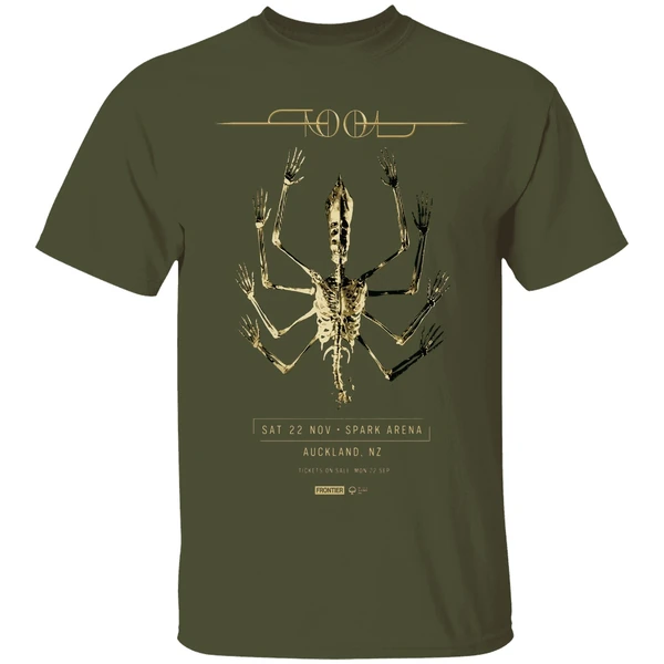 tool tour 2025 spark arena auckland nz poster shirt militarygreen
