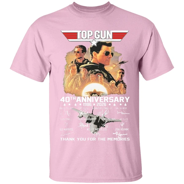 top gun 40th anniversary 1986 2026 thank you for the memories signatures shirt lightpink