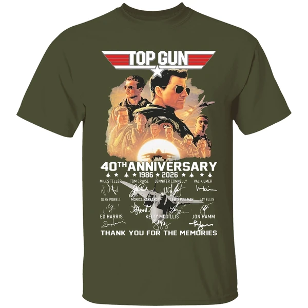 Top Gun 40th Anniversary 1986 2026 Thank You For The Memories Signatures Shirt - Image 4