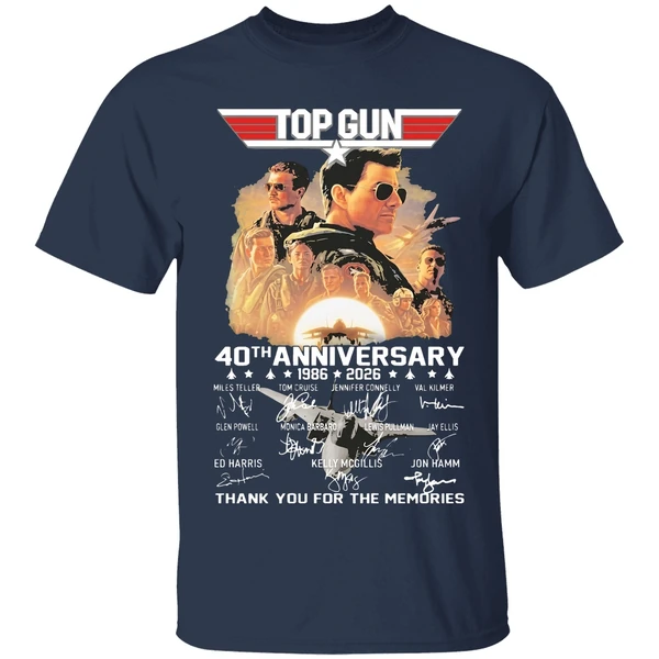 Top Gun 40th Anniversary 1986 2026 Thank You For The Memories Signatures Shirt - Image 5