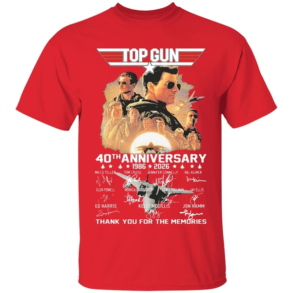 Top Gun 40th Anniversary 1986 2026 Thank You For The Memories Signatures Shirt - Image 7