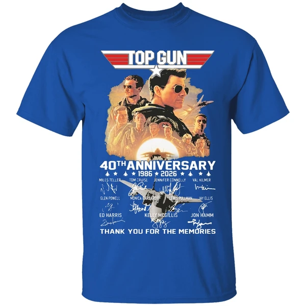 Top Gun 40th Anniversary 1986 2026 Thank You For The Memories Signatures Shirt - Image 8