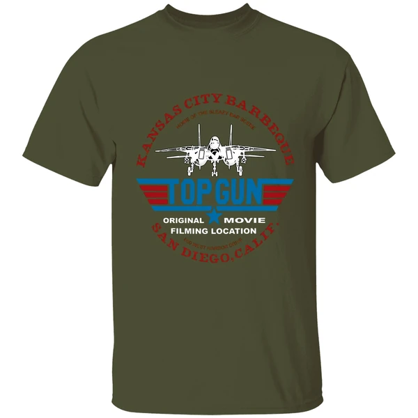 Top Gun Movie Filming Location Kansas City Barbeque San Diego Calif Shirt - Image 9