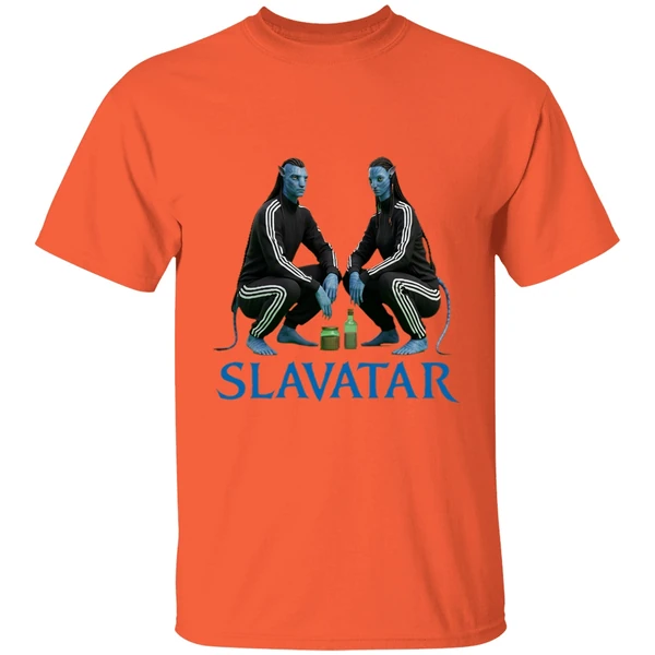 top slavatar avatar parody logo shirt orange