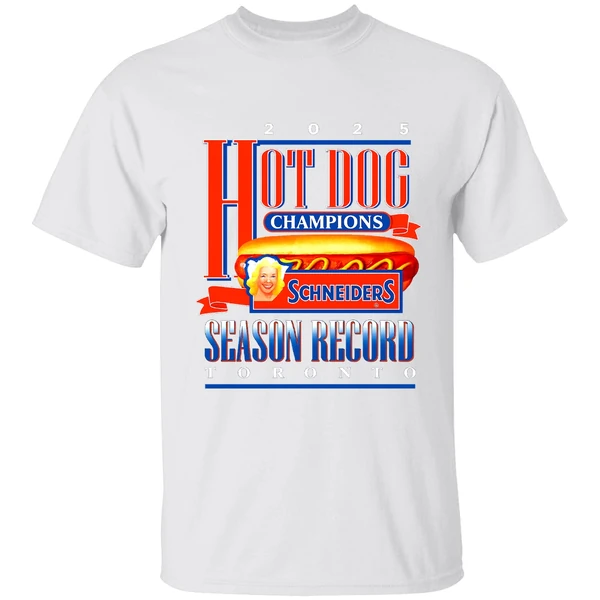 Toronto Blue Jays Hot Dog Champions Season Record 2025 Shirt - Image 9