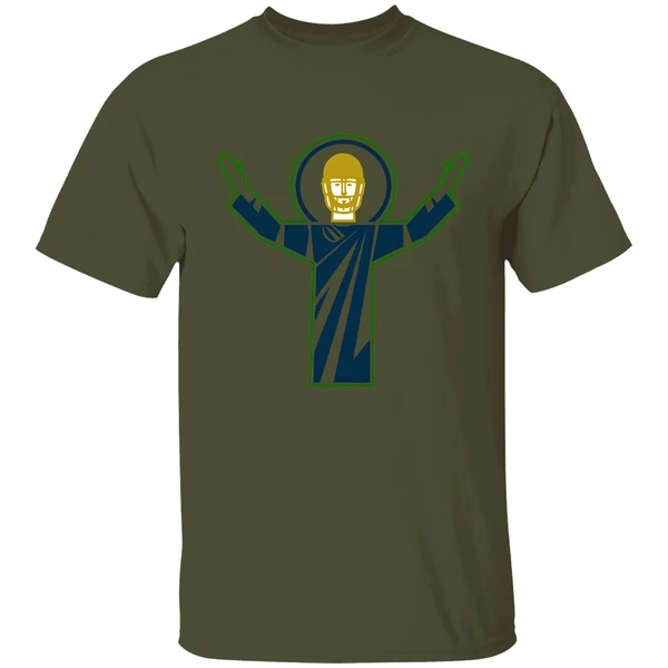 Touchdown Jesus Notre Dame Football Shirt - Image 3